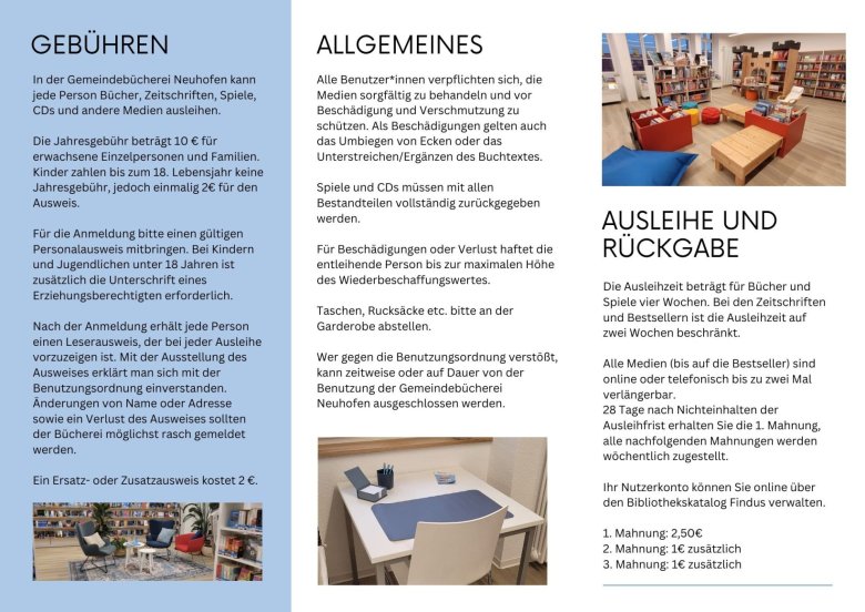 Falzflyer für Bootstouren in minimalistischem Stil in Blau Weiss Schwarz - 2